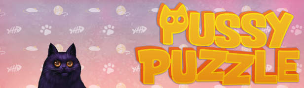 Pussy Puzzle Cat and Logo